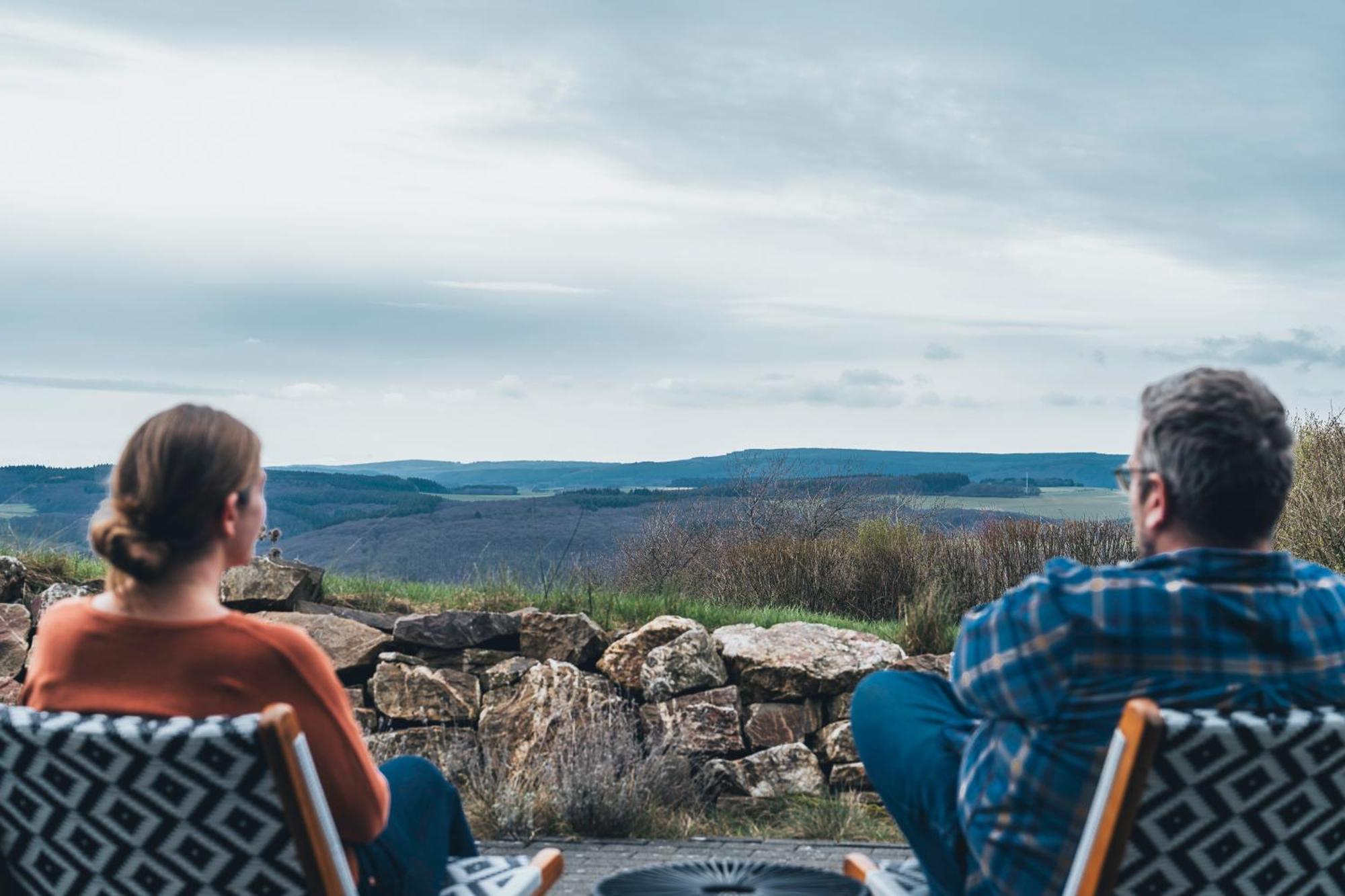 Hunsrueck Valley View Apartment With Cedar Sauna Bruschied 외부 사진