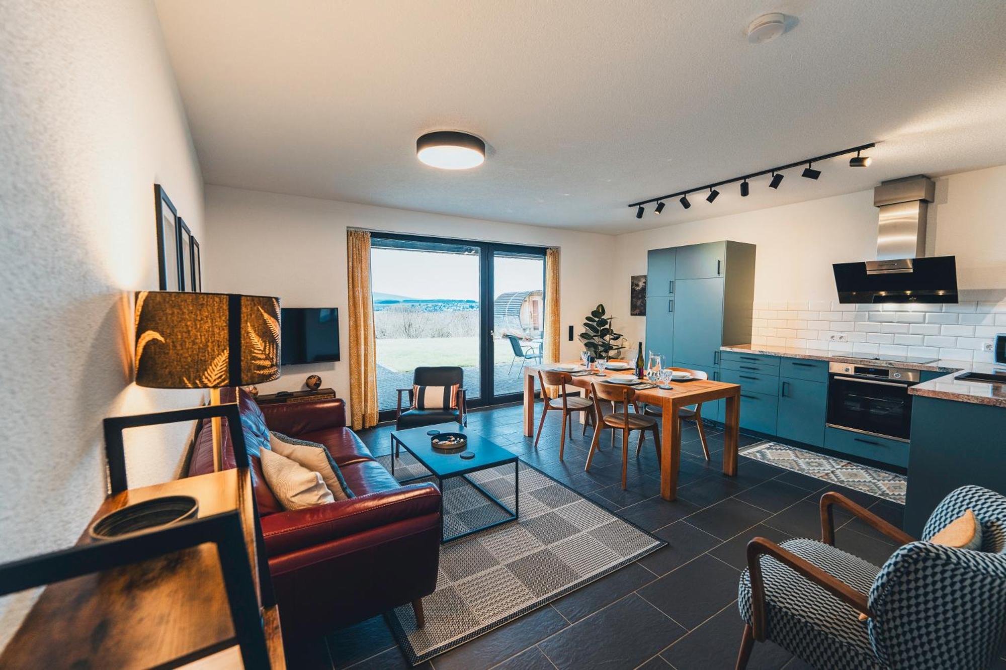 Hunsrueck Valley View Apartment With Cedar Sauna Bruschied 외부 사진