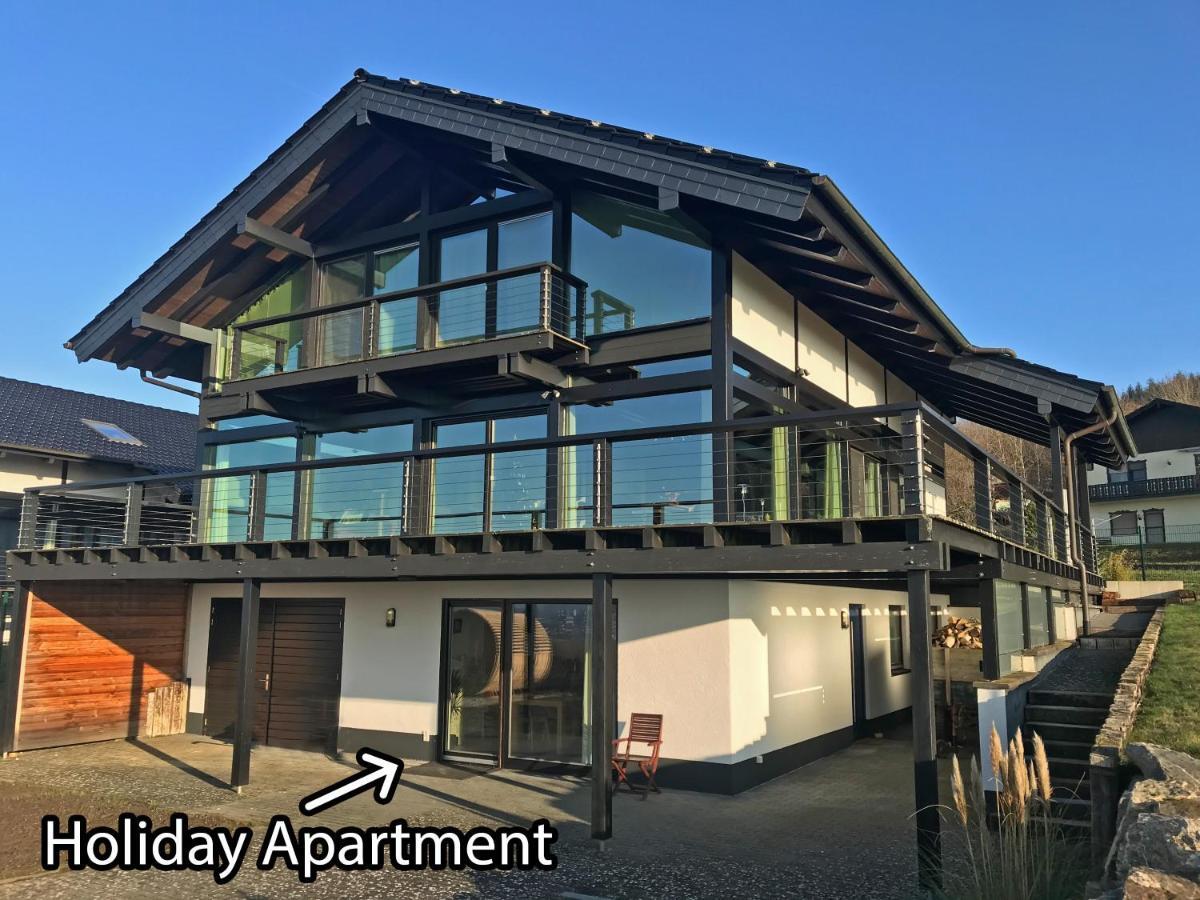 Hunsrueck Valley View Apartment With Cedar Sauna Bruschied 외부 사진